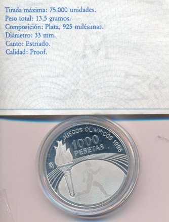 Испания 1000 песет 1995 год - Олимпийские Игры, Атланта 1996