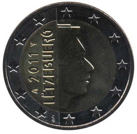 Люксембург 2 евро 2011 год - Великий герцог Люксембурга Анри