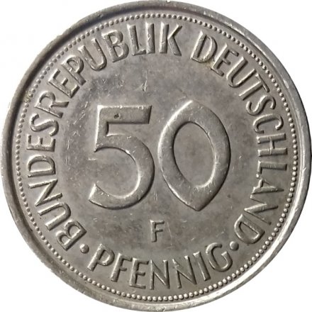 ФРГ 50 пфеннигов 1990 год (F)
