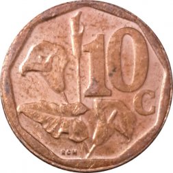 ЮАР 10 центов 2019 год