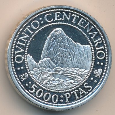 Испания 5000 песет 1991 год