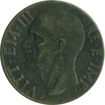 Италия 10 чентезимо 1940 год - Король Виктор Эммануил III