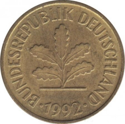 ФРГ 5 пфеннигов 1992 год (J)