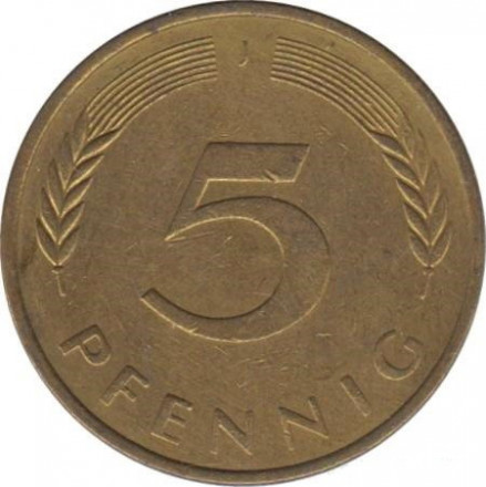 ФРГ 5 пфеннигов 1992 год (J)