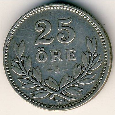 Швеция 25 эре 1927 год