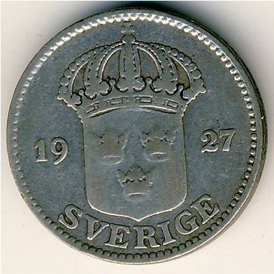 Швеция 25 эре 1927 год