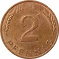 ФРГ 2 пфеннига 1984 год (G)