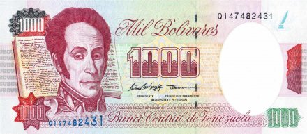 Венесуэла 1000 боливаров 1998 год (август) - UNC