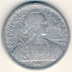 Французский Индокитай 10 центов 1945 год