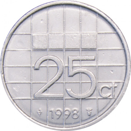 Нидерланды 25 центов 1998 год - Королева Беатрикс