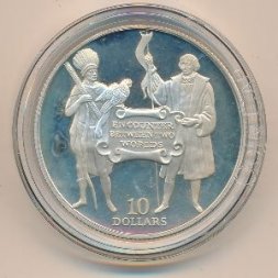 Барбадос 10 долларов 1992 год