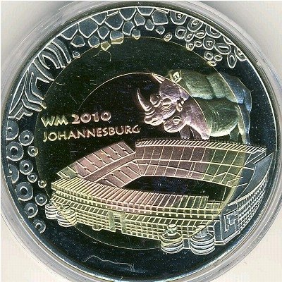 Фиджи 1 доллар 2010 год - Носороги