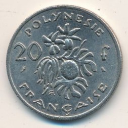 Французская Полинезия 20 франков 1967 год