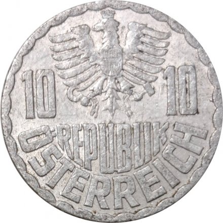 Австрия 10 грошей 1964 год