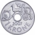 Норвегия 1 крона 2007 год