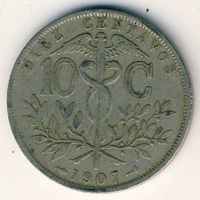 Боливия 10 сентаво 1907 год