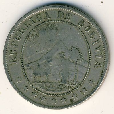 Боливия 10 сентаво 1907 год