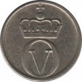 Норвегия 10 эре 1964 год - Король Улаф V. Пчела