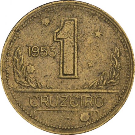 Бразилия 1 крузейро 1953 год
