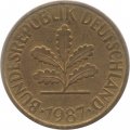 ФРГ 10 пфеннигов 1987 год - J