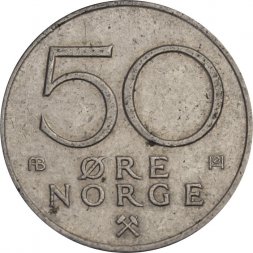 Норвегия 50 эре 1976 год