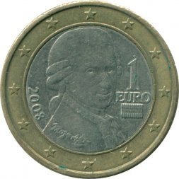 Австрия 1 евро 2008 год