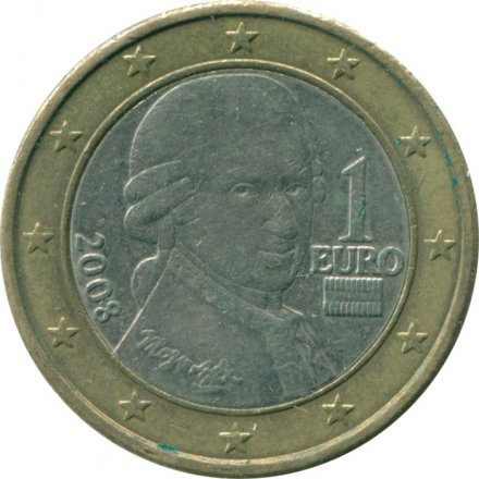 Австрия 1 евро 2008 год
