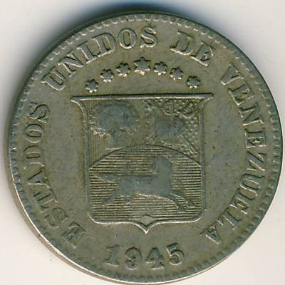 Венесуэла 5 сентимо 1945 год