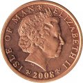 Остров Мэн 1 пенни 2008 год - Военный мемориал в Сантоне