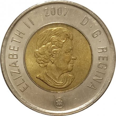 Канада 2 доллара 2007 год - Полярный медведь