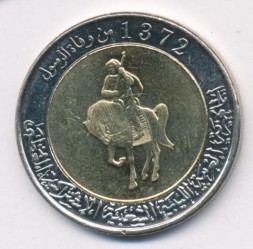 Монета Ливия 1/2 динара 2004 год