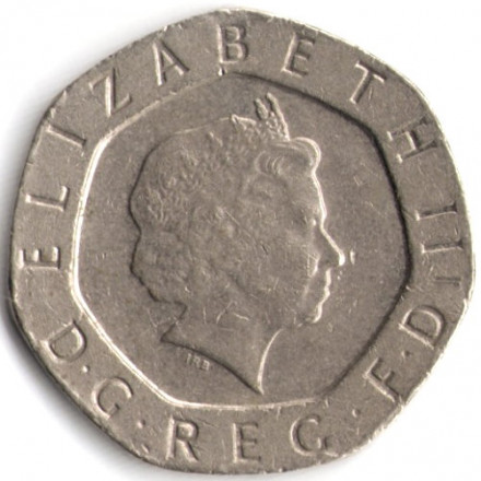 Великобритания 20 пенсов 2000 год