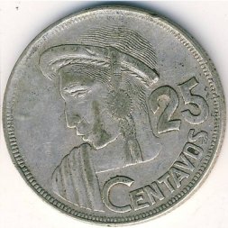Гватемала 25 сентаво 1959 год