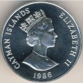 Каймановы острова 5 долларов 1986 год - XIII Игры Содружества. Прыгун в длину