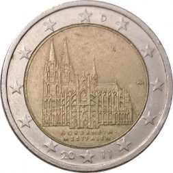 Германия 2 евро 2011 год - Северный Рейн-Вестфалия (A)