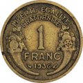 Франция 1 франк 1936 год