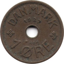 Дания 1 эре 1927 год (HCN)