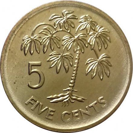 Сейшелы 5 центов 2007 год
