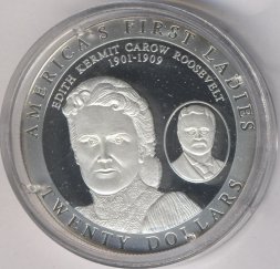 Либерия 20 долларов 2003 год - Эдит Рузвельт