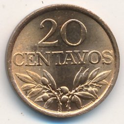 Португалия 20 сентаво 1972 год