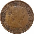 Великобритания 1 фартинг 1953 год - Крапивник - F