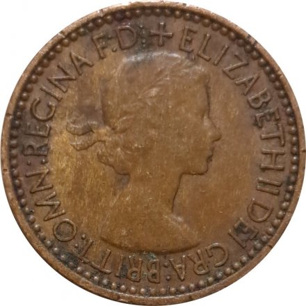 Великобритания 1 фартинг 1953 год - Крапивник - F