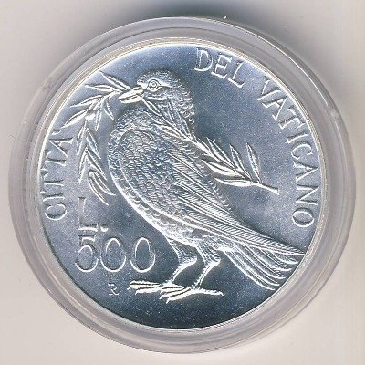 Ватикан 500 лир 1993 год