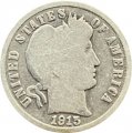 США 1 дайм (10 центов) 1915 года (без отметки МД) 