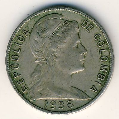 Колумбия 5 сентаво 1938 год