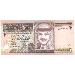 Иордания 1/2 динара 1995 год - Король Хусейн II. Крепость Кусайр Амра UNC
