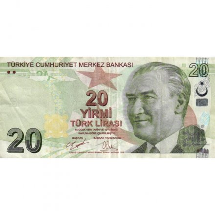 Турция 20 лир 2009 (2020) год - VF