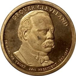 США 1 доллар 2012 год -  Гровер Кливленд (S) (24 президент)