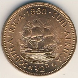 ЮАР 1/2 пенни 1960 год
