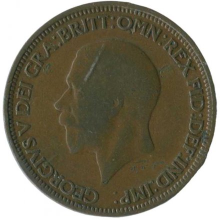 Великобритания 1/2 пенни 1929 год